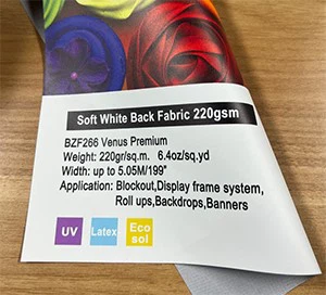 Eco-solvent Soft White Back Fabrics Eco-solvent Soft White Back Fabrics